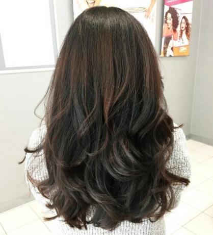 Črna in rjava debela kosa za dolge lase