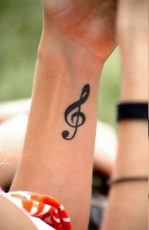 Musiikin symboli tatuointi