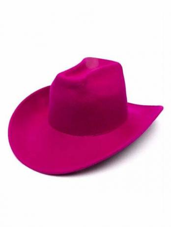 Różowy kapelusz kowbojski