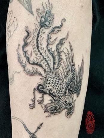 Chinese Feniks-tatoeage