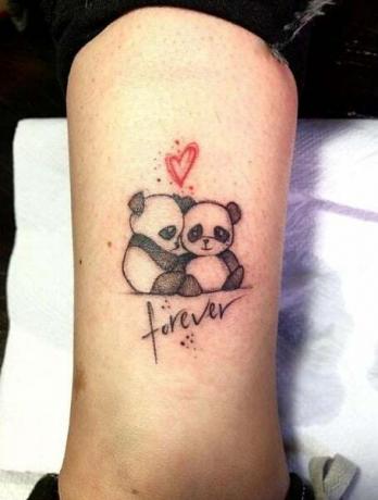 Søt panda tatovering (1)