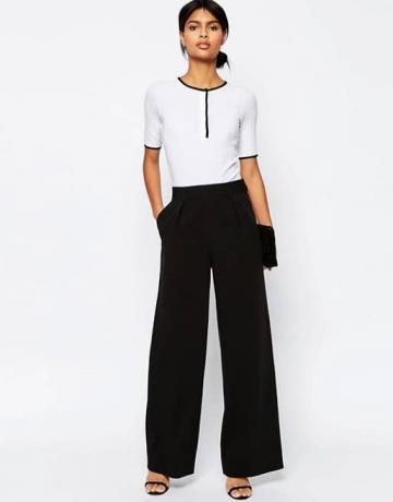 ASOS The Wide Leg Pants with Pleat Detail