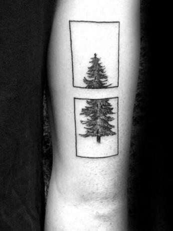 Moderne tatoveringer på baksiden av armen