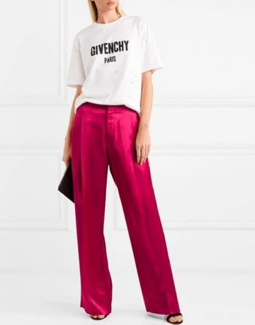 Široké nohavice Givenchy zo saténu