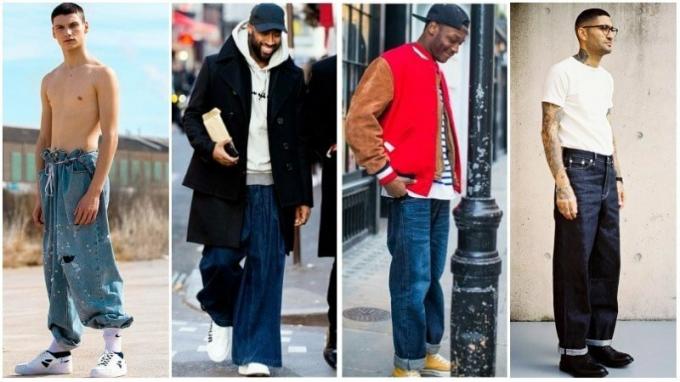 Jeans holgados a la moda de los 90