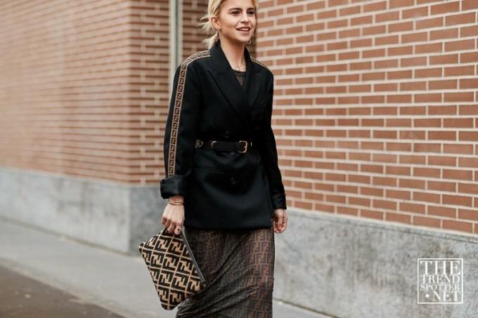 Milan Moda Haftası Aw 2018 Sokak Stili Kadın 46