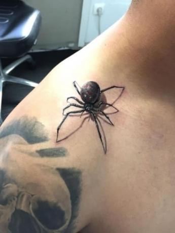 3D tetovanie pavúka