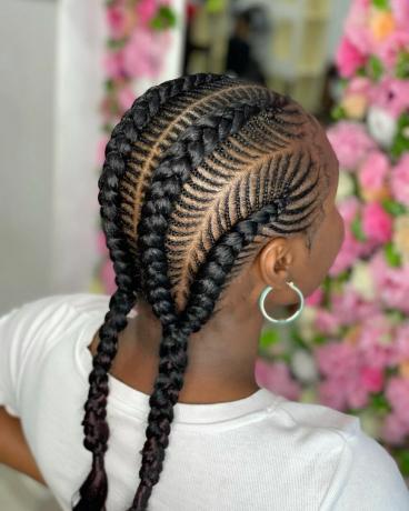 Millipede Inspired Cornrow Hairstyle