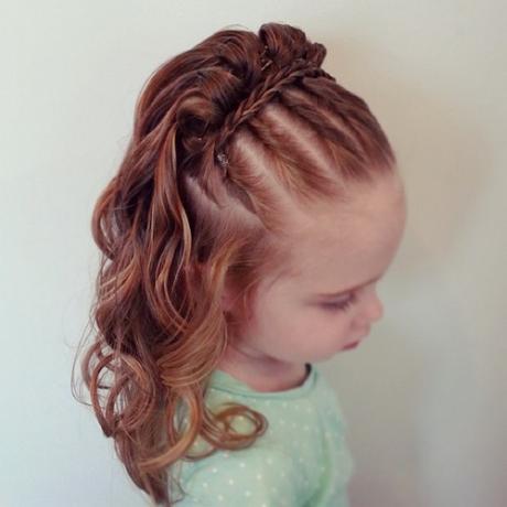urocza pleciona fryzura dla małych dziewczynek