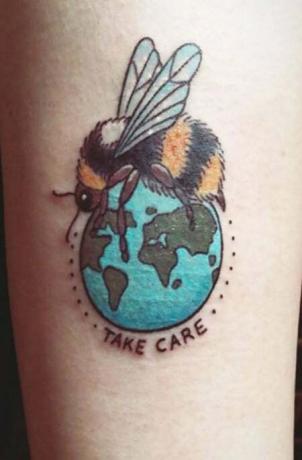 Tetovanie včelieho citátu 3